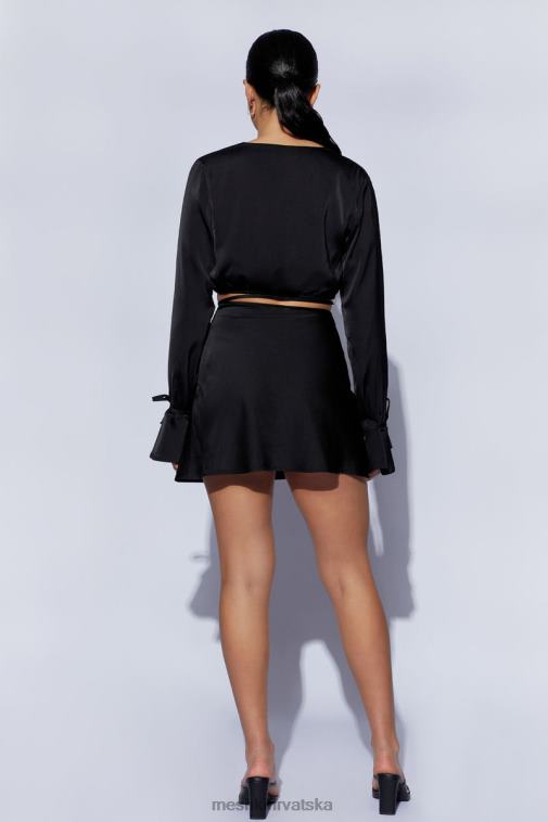 Meshki annalise saten a line mini suknja XH4NH1289 odjeća crno