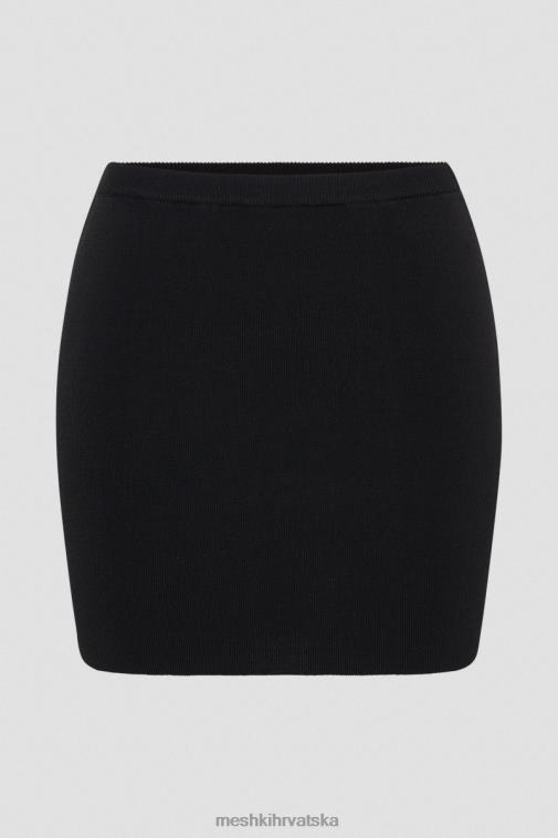 Meshki carol pletena mini suknja XH4NH1328 odjeća crno