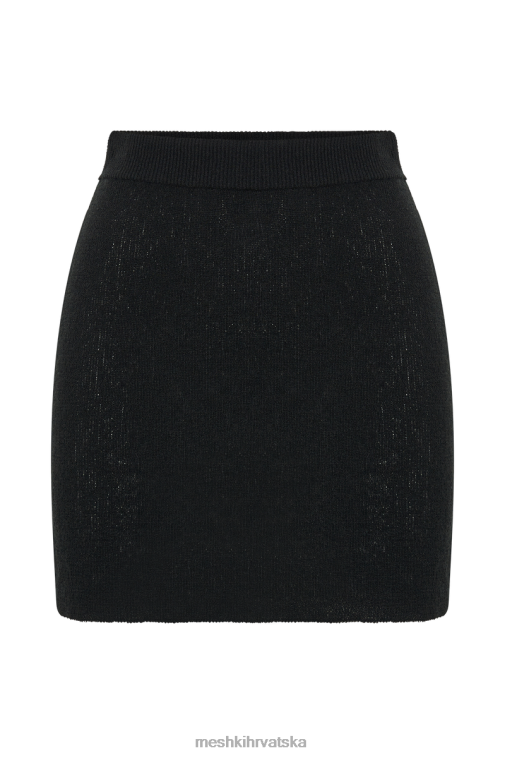 Meshki esme pletena mini suknja XH4NH1284 odjeća crno