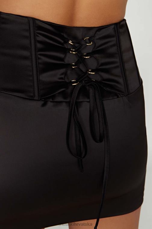 Meshki grimizna mini suknja s korzetom XH4NH1516 odjeća crno