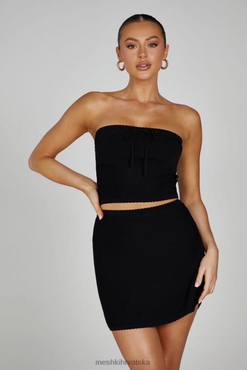 Meshki kyra waffle mini suknja XH4NH1285 odjeća crno