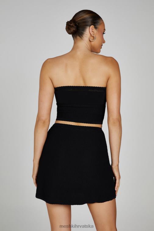 Meshki kyra waffle mini suknja XH4NH1285 odjeća crno
