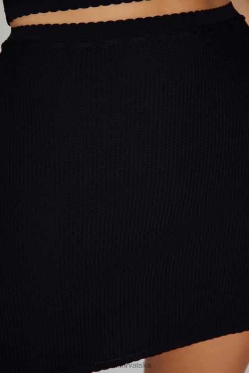 Meshki kyra waffle mini suknja XH4NH1285 odjeća crno