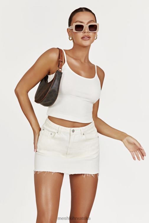 Meshki lennon traper mini suknja srednjeg rasta XH4NH1386 odjeća ekru