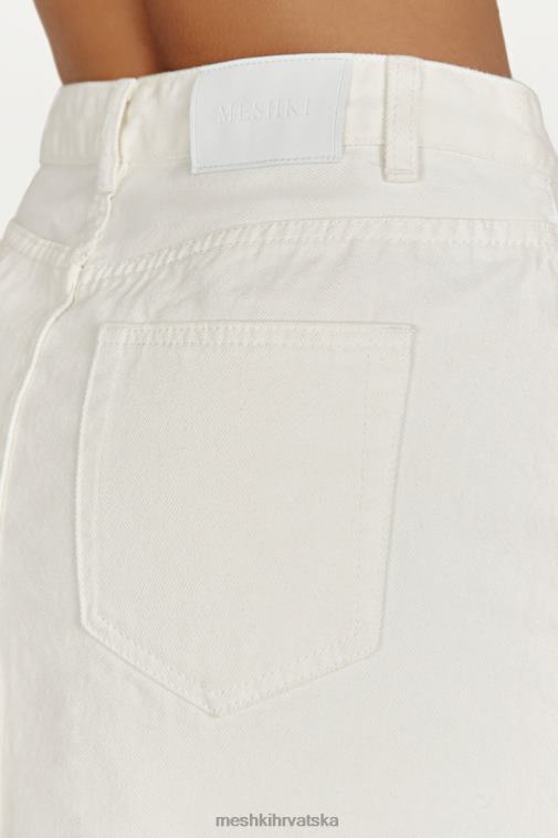 Meshki lennon traper mini suknja srednjeg rasta XH4NH1386 odjeća ekru