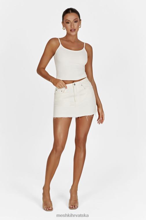 Meshki lennon traper mini suknja srednjeg rasta XH4NH1386 odjeća ekru