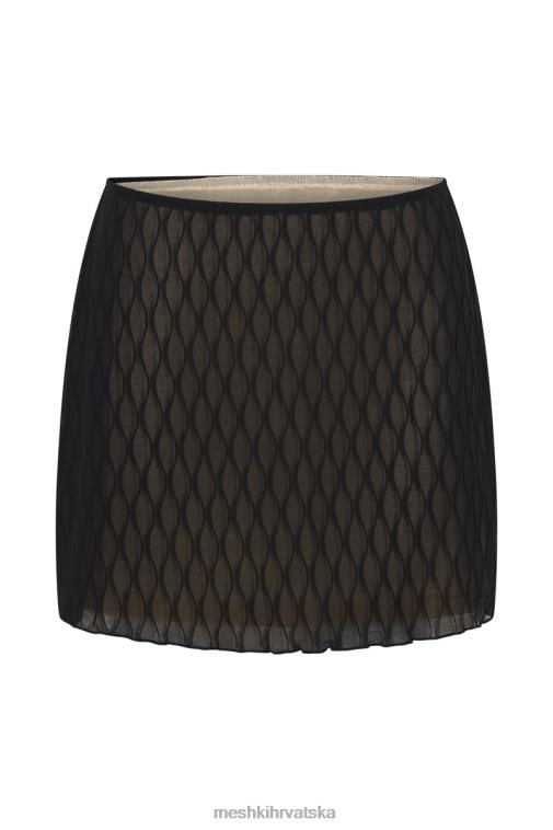 Meshki mini suknja srednjeg rasta ivy XH4NH1531 odjeća crno