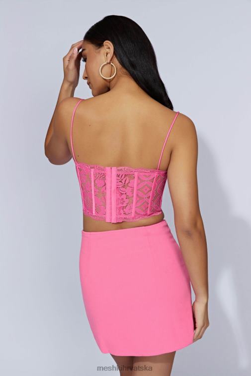 Meshki romee mini suknja XH4NH1452 odjeća žvakaća guma ružičasta