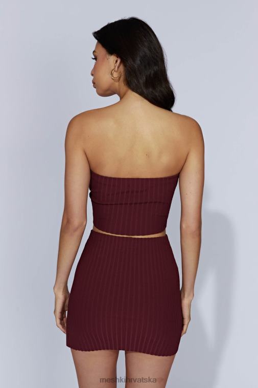 Meshki shiloh niska pletena mini suknja XH4NH1468 odjeća čokolada od višanja