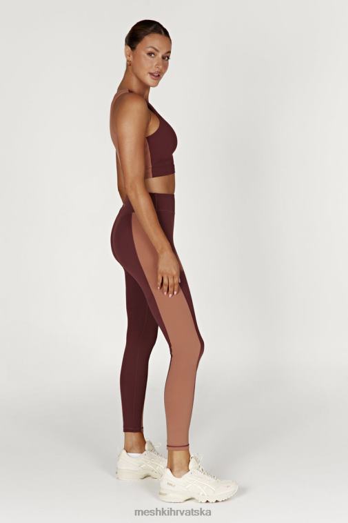 Meshki libby dvobojne tajice XH4NH1475 odjeća mahagonij/tan