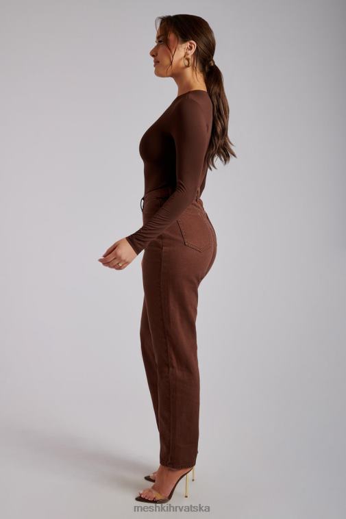 Meshki millicent obične krute mom traperice XH4NH1341 odjeća čokolada