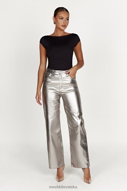 Meshki minnie metalik ravne traperice XH4NH1270 odjeća srebro