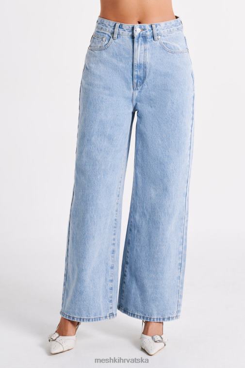 Meshki raven široke traperice XH4NH1243 odjeća srednje plavo pranje