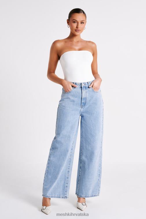 Meshki raven široke traperice XH4NH1243 odjeća srednje plavo pranje