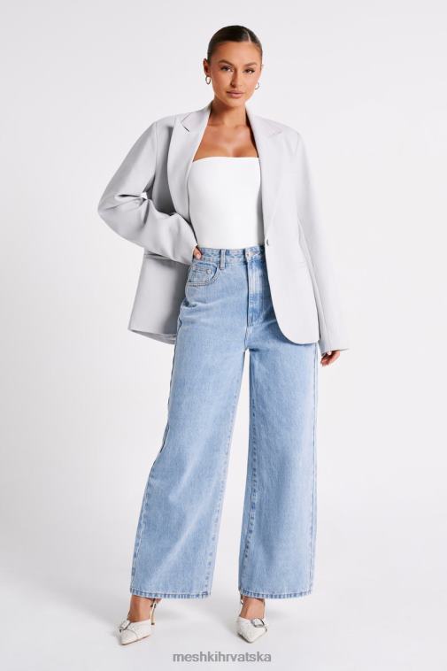 Meshki raven široke traperice XH4NH1243 odjeća srednje plavo pranje