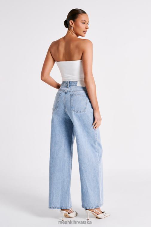 Meshki raven široke traperice XH4NH1243 odjeća srednje plavo pranje