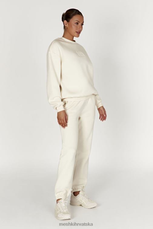 Meshki šmirgl reljefne flisback joggers XH4NH1480 odjeća kost