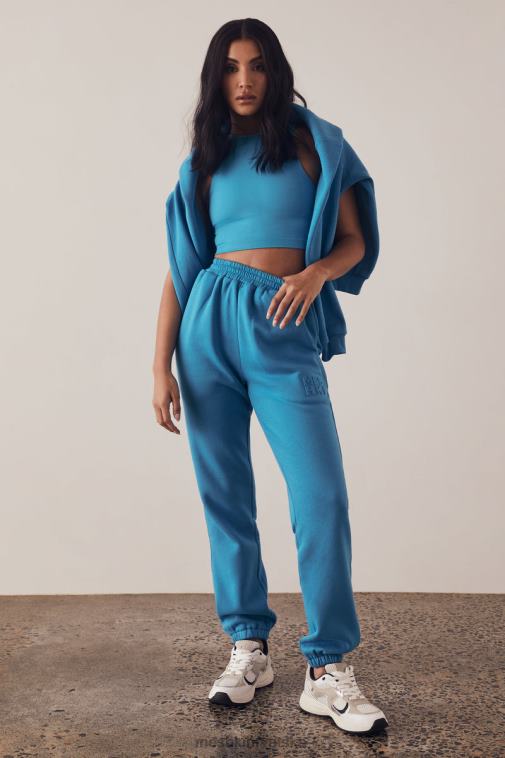 Meshki šmirgl reljefne flisback joggers XH4NH1604 odjeća plava