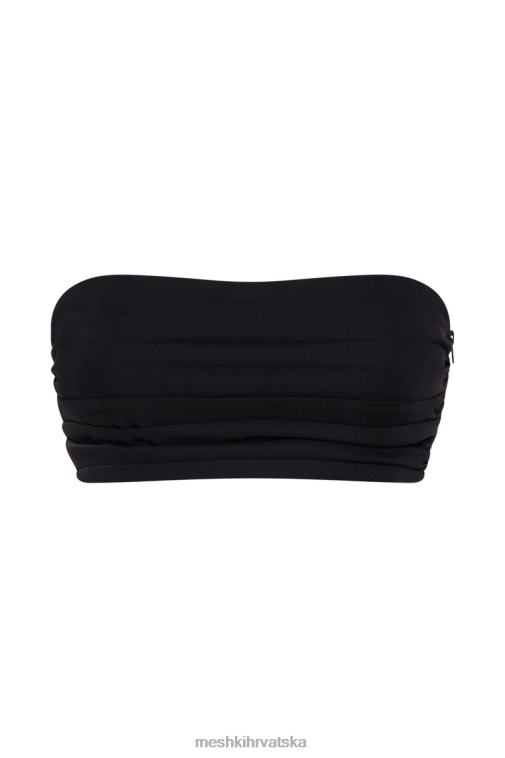 Meshki lola ruched crepe bandeau XH4NH1145 odjeća crno