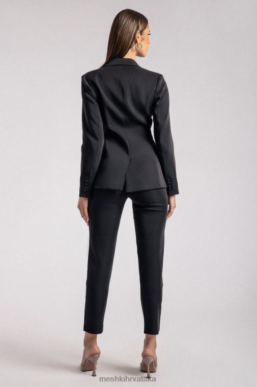 Meshki otegnuti blejzer sa stegnutim strukom XH4NH1622 odjeća crno