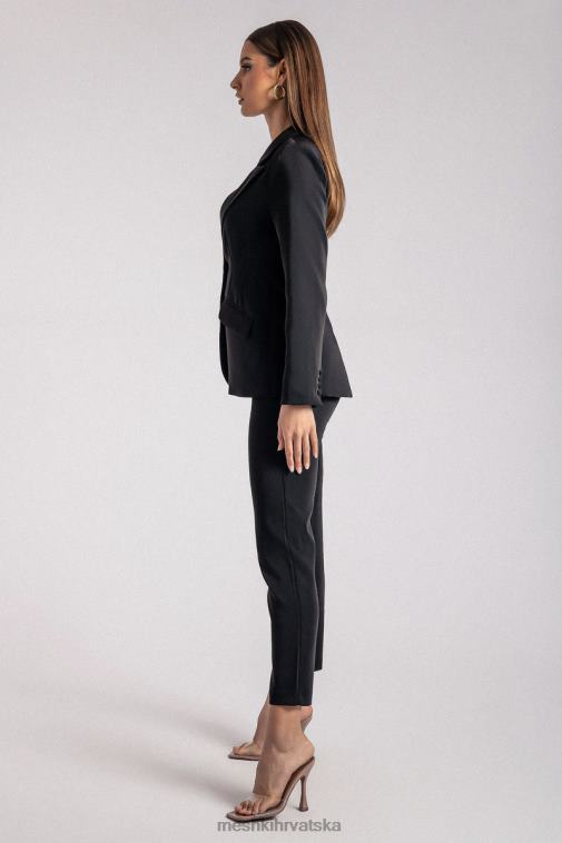 Meshki otegnuti blejzer sa stegnutim strukom XH4NH1622 odjeća crno