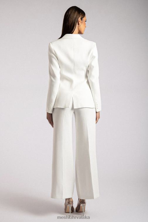 Meshki otegnuti blejzer sa stegnutim strukom XH4NH1626 odjeća bijela