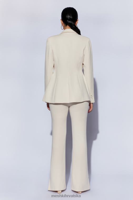 Meshki otegnuti blejzer sa stegnutim strukom XH4NH1651 odjeća krema