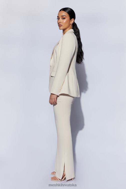 Meshki otegnuti blejzer sa stegnutim strukom XH4NH1651 odjeća krema