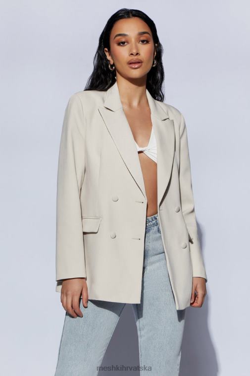Meshki rosana preveliki cinched blejzer XH4NH1657 odjeća pšenica