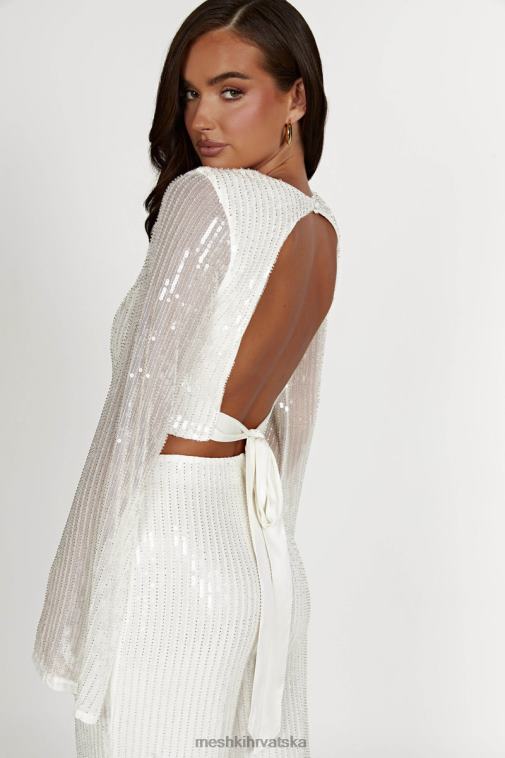 Meshki Diaz majica sa šljokicama dugih rukava XH4NH937 odjeća bijela