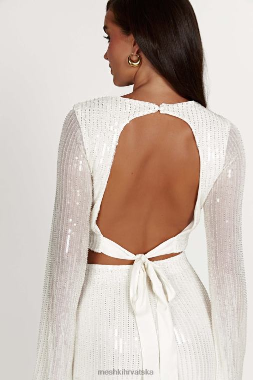 Meshki Diaz majica sa šljokicama dugih rukava XH4NH937 odjeća bijela