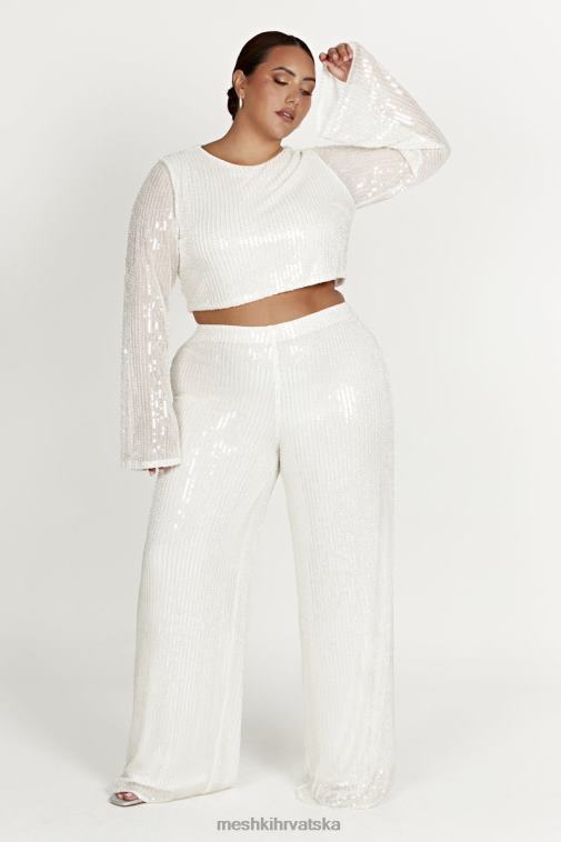 Meshki Diaz majica sa šljokicama dugih rukava XH4NH937 odjeća bijela