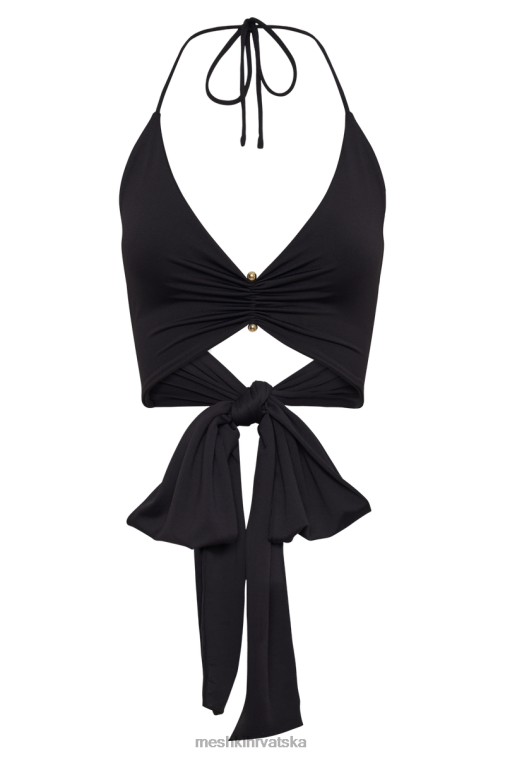 Meshki Kasia reciklirana najlonska igla s detaljima omotanim vrhom XH4NH832 odjeća crno