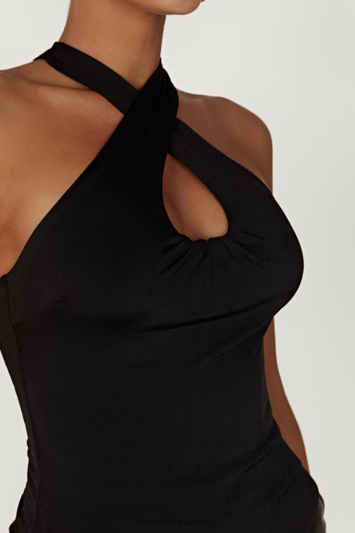 Meshki ailsa ključanica halter XH4NH944 odjeća crno