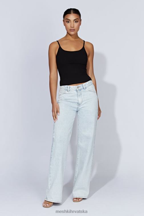 Meshki alexis rebrasti cami longline top XH4NH1146 odjeća crno