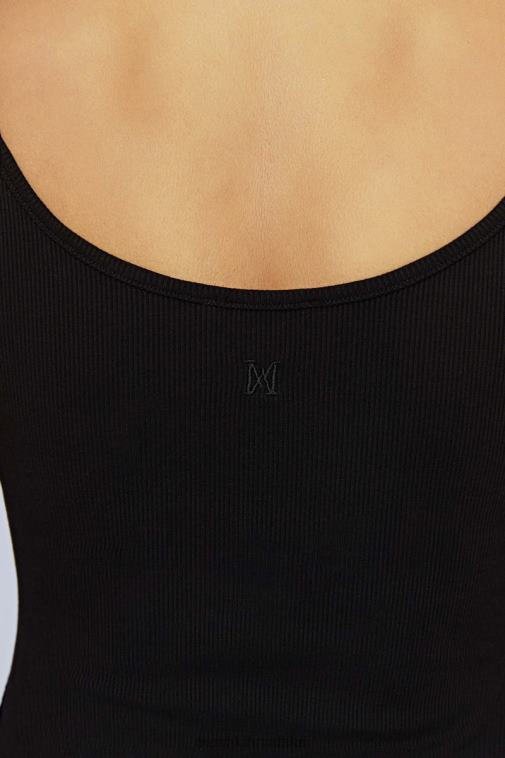 Meshki alexis rebrasti cami longline top XH4NH1146 odjeća crno