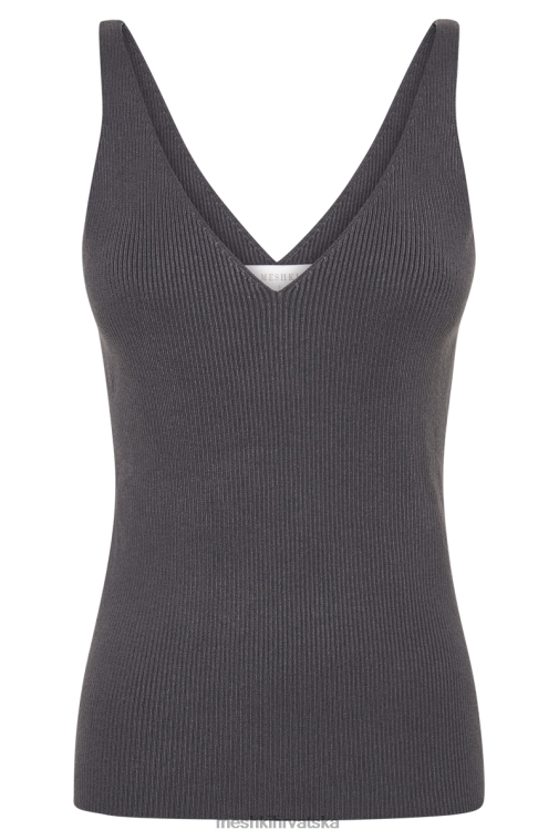 Meshki alicia pleteni top bez rukava XH4NH870 odjeća drveni ugljen