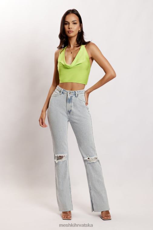 Meshki amy satenski ovratnik XH4NH1183 odjeća limeta zelena