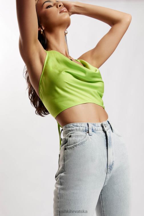 Meshki amy satenski ovratnik XH4NH1183 odjeća limeta zelena