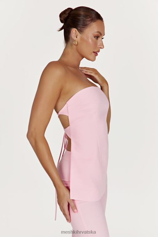 Meshki astrid gornji dio na vezanje bez naramenica XH4NH892 odjeća rumenilo ružičasto