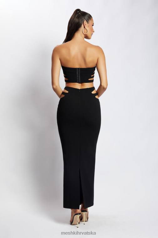 Meshki audrina cut out bandeau top XH4NH1182 odjeća crno