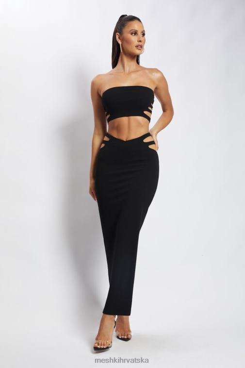 Meshki audrina cut out bandeau top XH4NH1182 odjeća crno