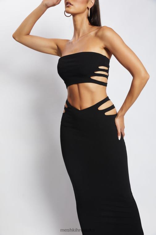 Meshki audrina cut out bandeau top XH4NH1182 odjeća crno