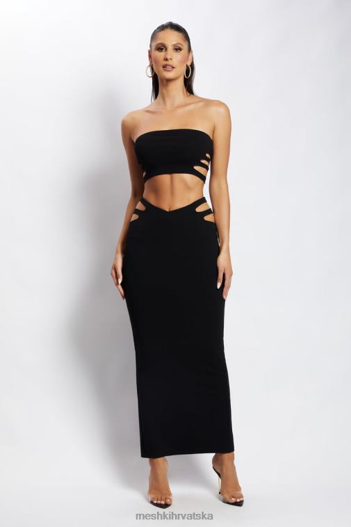 Meshki audrina cut out bandeau top XH4NH1182 odjeća crno