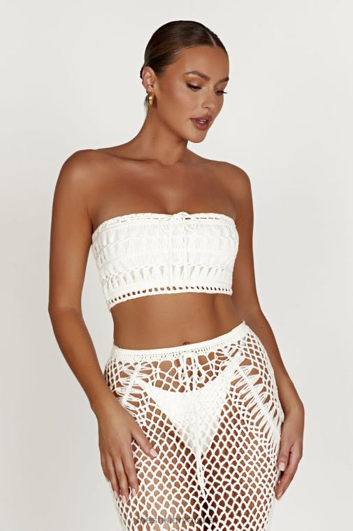 Meshki bonnie heklani bandeau top XH4NH864 odjeća bijela