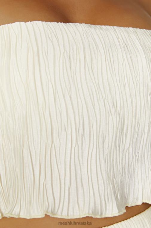 Meshki brigid plisse bandeau vrh XH4NH825 odjeća slonovača