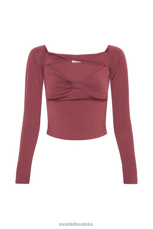 Meshki ceri gornji dio dugih rukava bez ramena XH4NH871 odjeća vino