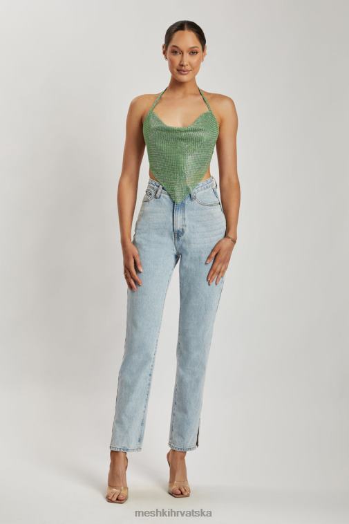 Meshki daphne diamante halter s ovratnikom XH4NH926 odjeća zelena