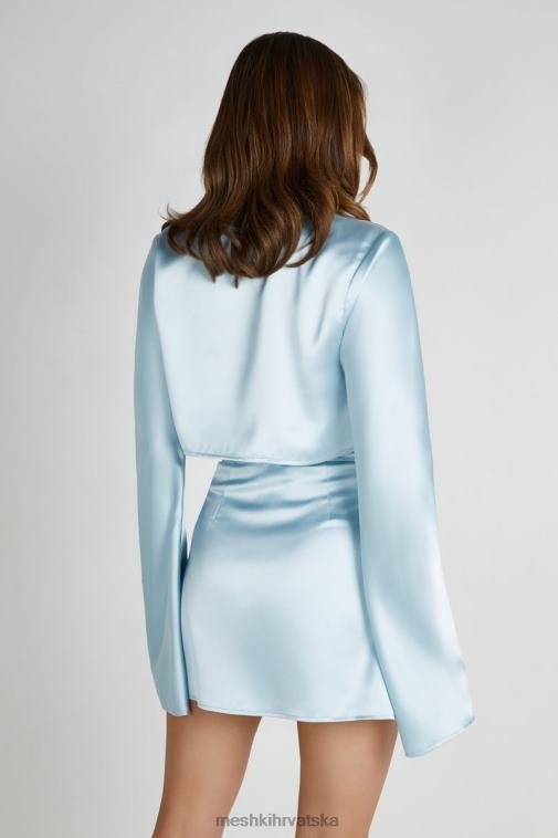 Meshki elaine satenski top dugih rukava XH4NH835 odjeća arktička plava