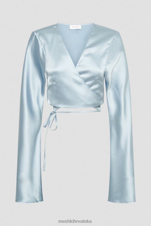 Meshki elaine satenski top dugih rukava XH4NH835 odjeća arktička plava